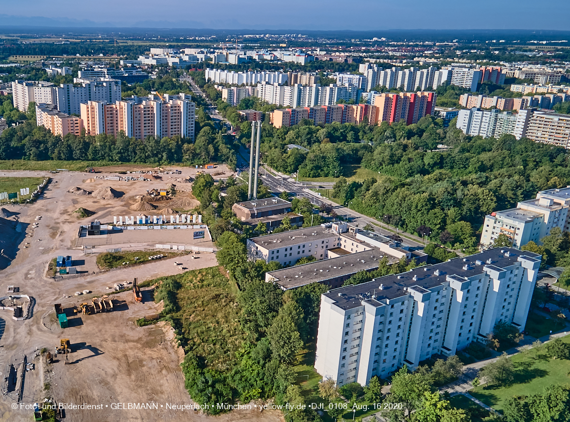 16.08.2020 - Baustelle Alexisquartier in Neuperlach
