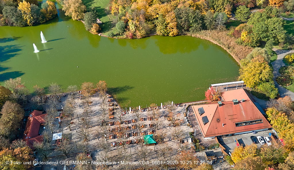 Der Ostpark in Neuperlach im Oktober von Oben am 24.10.2020