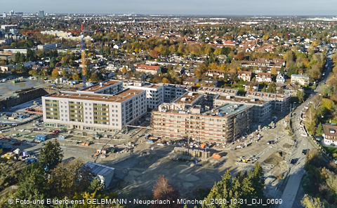 31.10.2020 - DEMOS-Baustelle und BayernHeim-Baustelle Alexiqauartier in Neuperlach