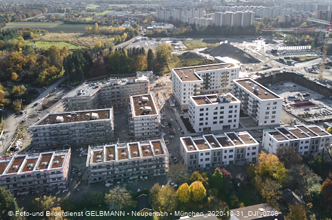 31.10.2020 - DEMOS-Baustelle und BayernHeim-Baustelle Alexiqauartier in Neuperlach