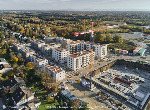 31.10.2020 - DEMOS-Baustelle und BayernHeim-Baustelle Alexiqauartier in Neuperlach