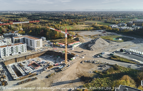 31.10.2020 - DEMOS-Baustelle und BayernHeim-Baustelle Alexiqauartier in Neuperlach