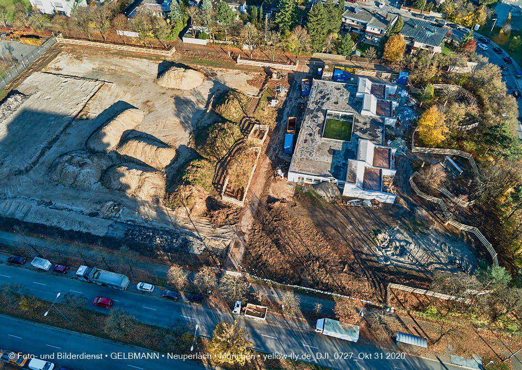 31.10.2020 - Grundschule am Karl-Marx-Ring von Oben in Neuperlach