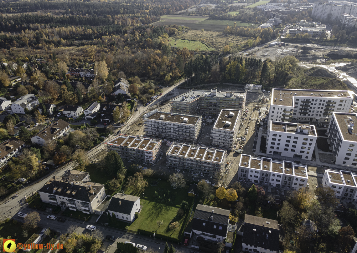 07.11.2020 - Baustelle Alexisqaurtier und Pandion Verde am Karl-Marx-Ring in Neuperlach