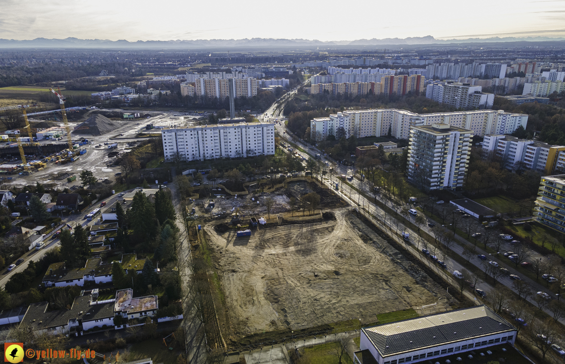14.12.2020 - Baustelle zur Grundschule am Karl-Marx-Ring in Neuperlach