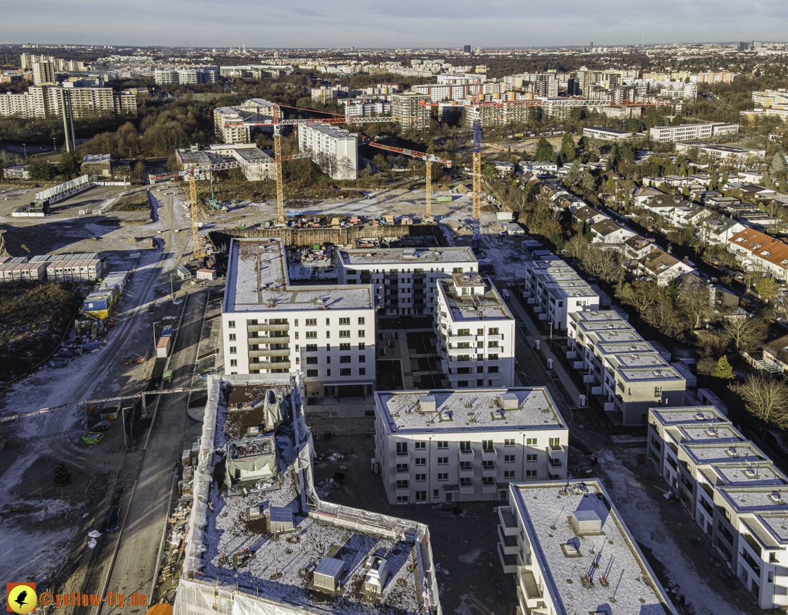 31.12.2020 - Baustelle Alexisquartier und PandionVerde in Neuperlach