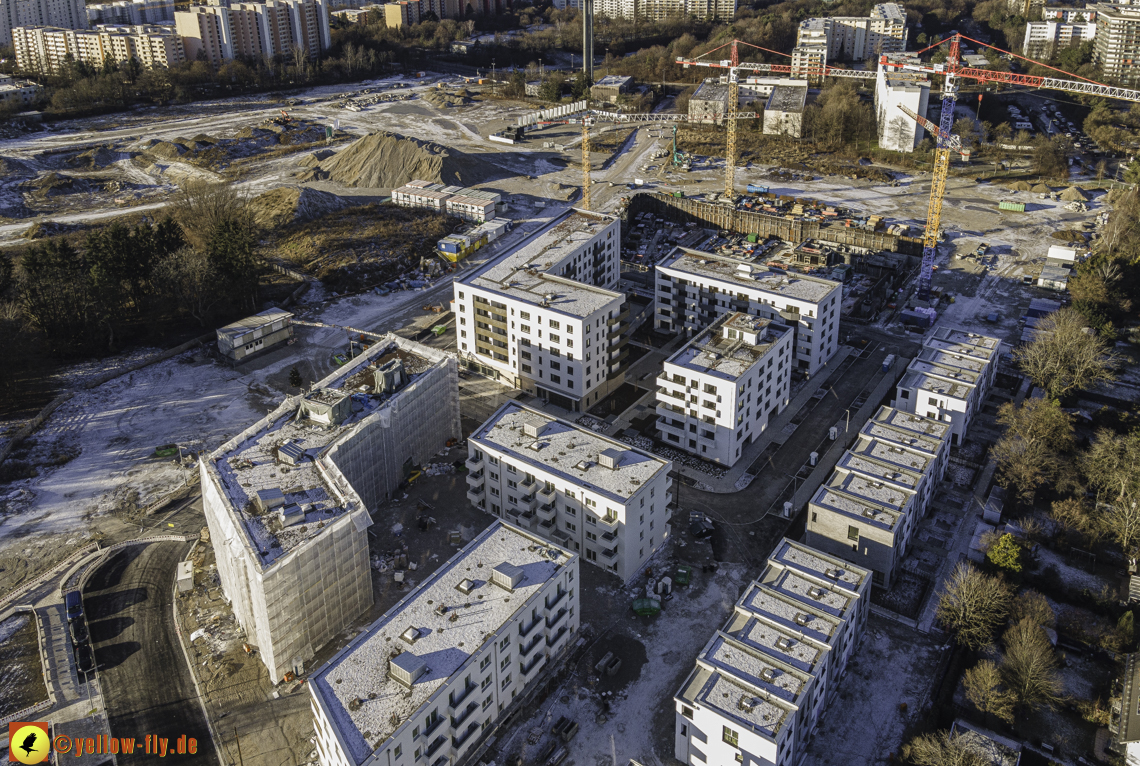 31.12.2020 - Baustelle Alexisquartier und PandionVerde in Neuperlach