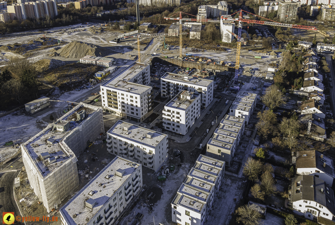 31.12.2020 - Baustelle Alexisquartier und PandionVerde in Neuperlach
