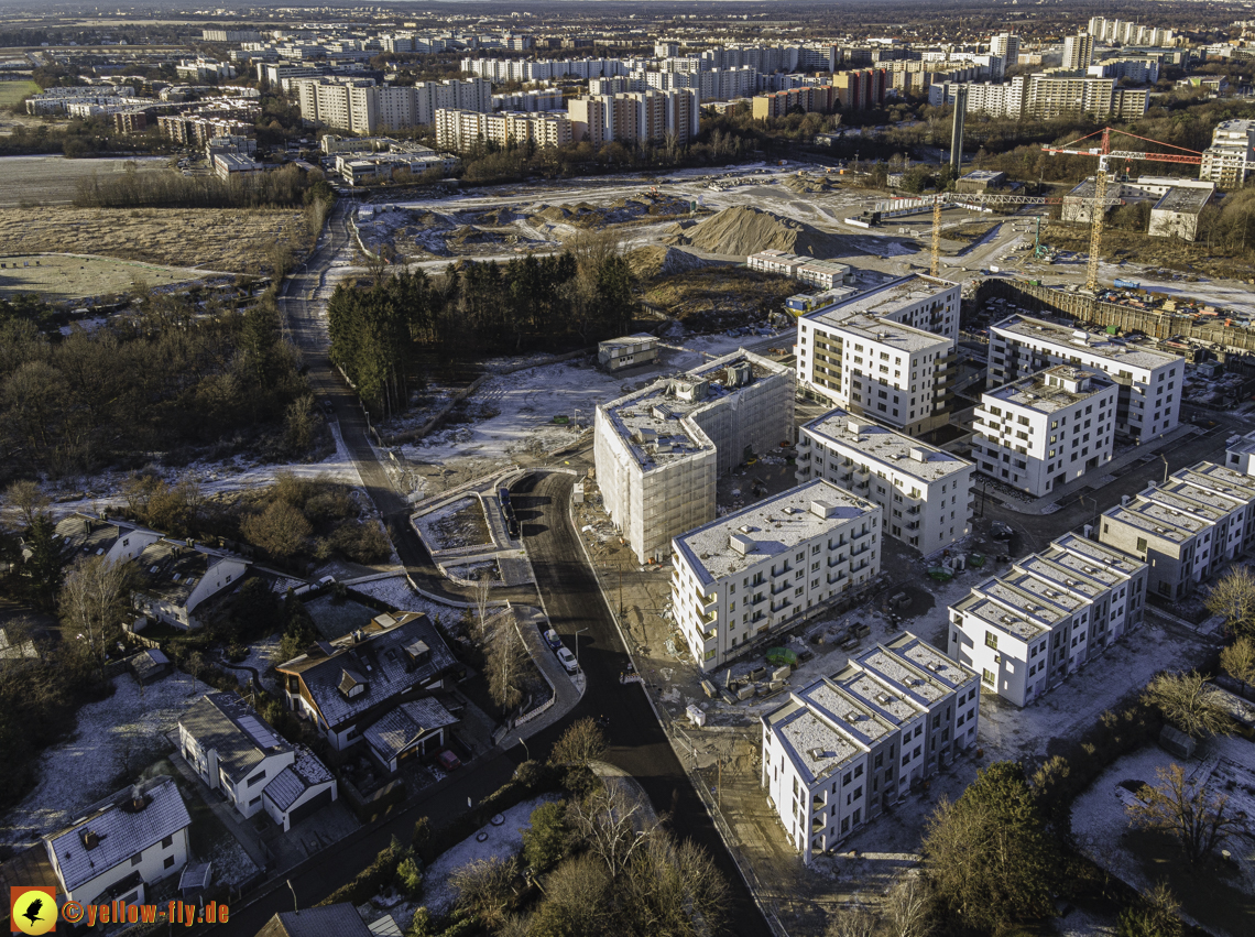 31.12.2020 - Baustelle Alexisquartier und PandionVerde in Neuperlach