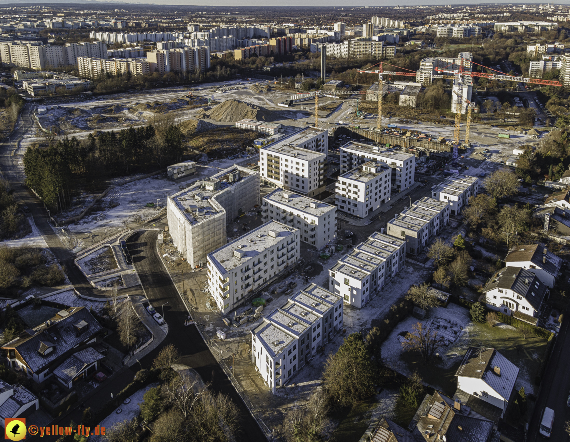 31.12.2020 - Baustelle Alexisquartier und PandionVerde in Neuperlach