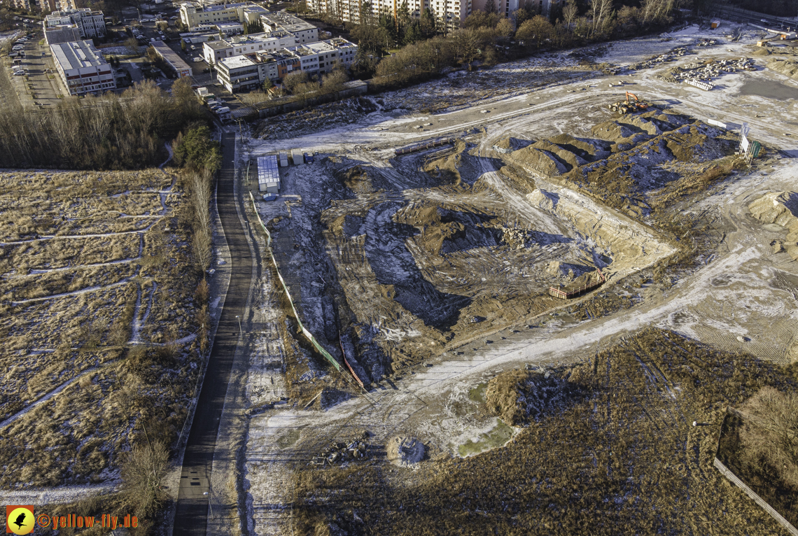 31.12.2020 - Baustelle Alexisquartier und PandionVerde in Neuperlach