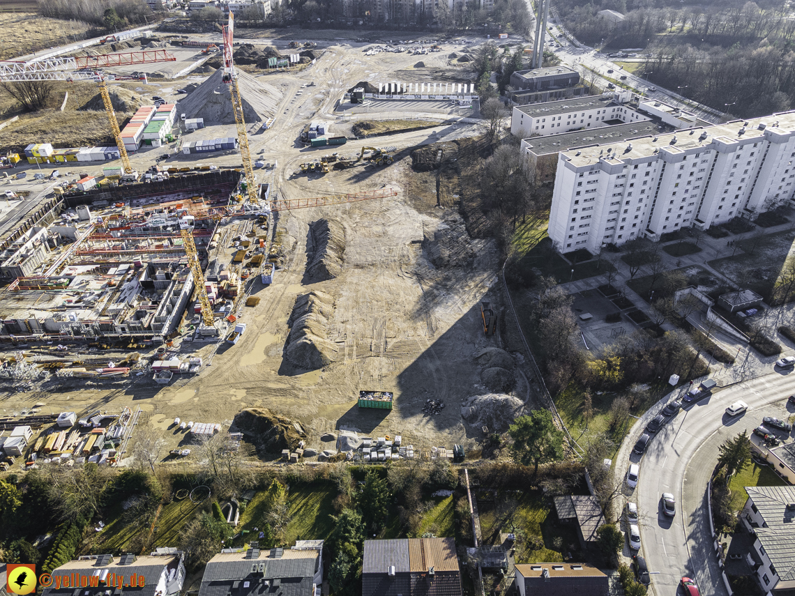 06.03.2021 - Baustelle PandionVerde und Baugruben in Neuperlach