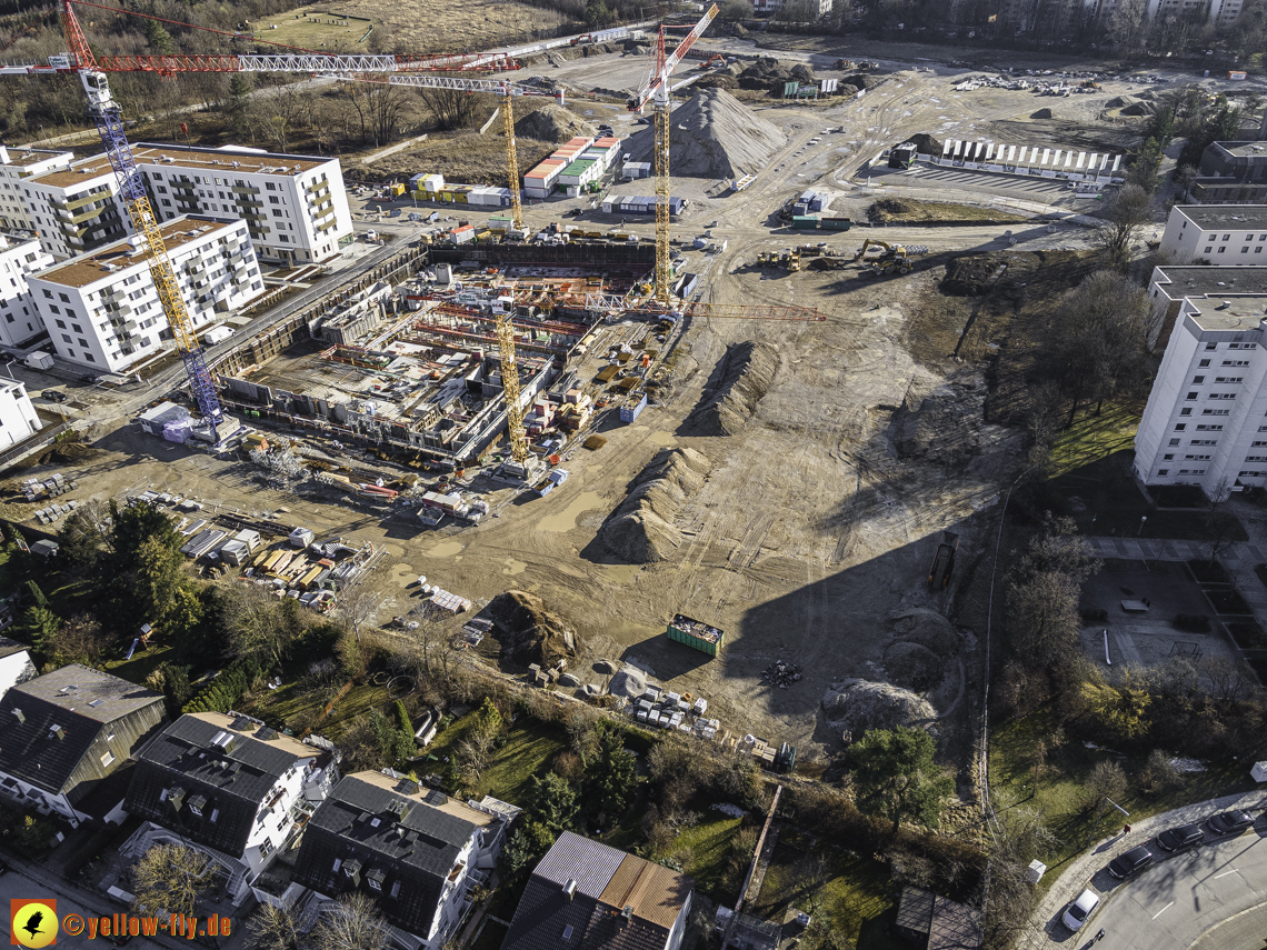 06.03.2021 - Baustelle PandionVerde und Baugruben in Neuperlach