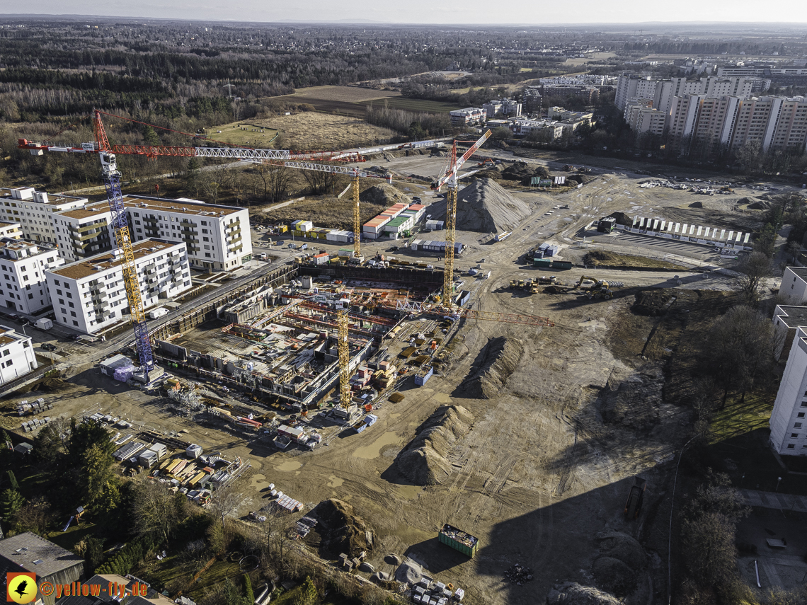 06.03.2021 - Baustelle PandionVerde und Baugruben in Neuperlach