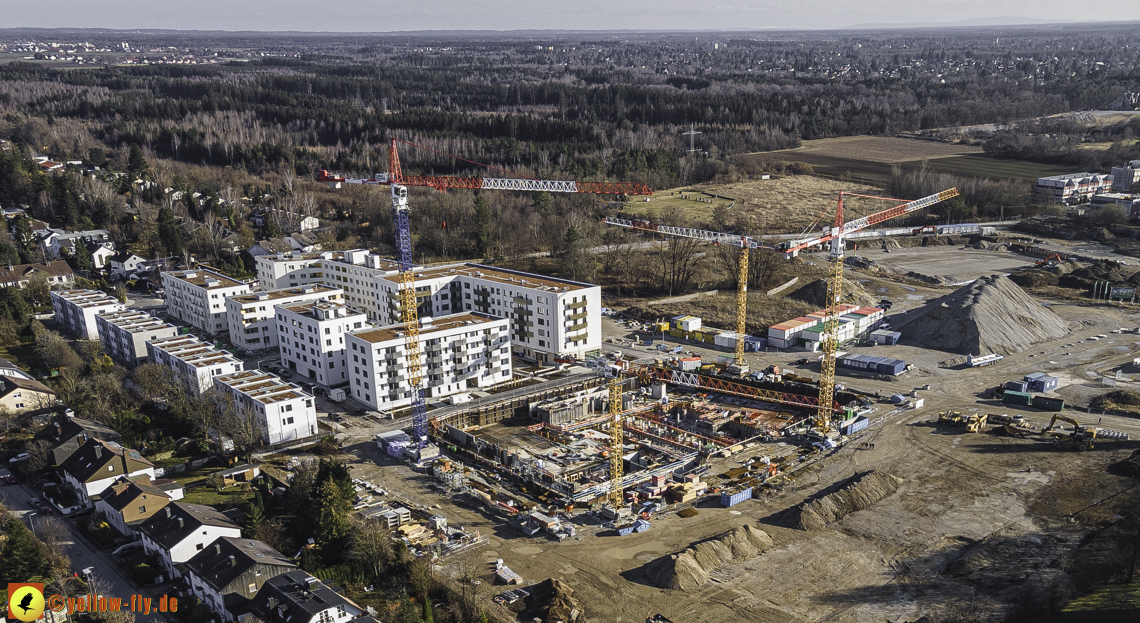 06.03.2021 - Baustelle PandionVerde und Baugruben in Neuperlach