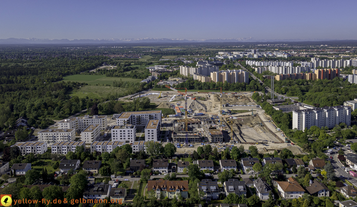 21.05.2021 - Baustelle Alexisquartier udn PAndion Verde in Neuperlach