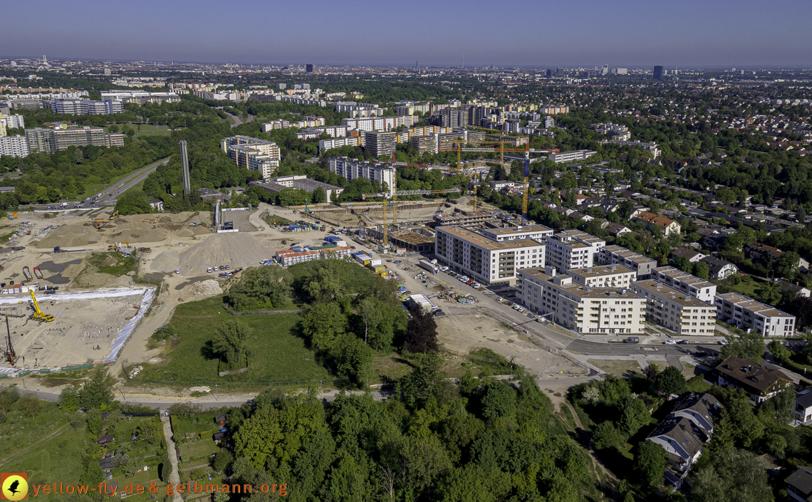21.05.2021 - Baustelle Alexisquartier udn PAndion Verde in Neuperlach
