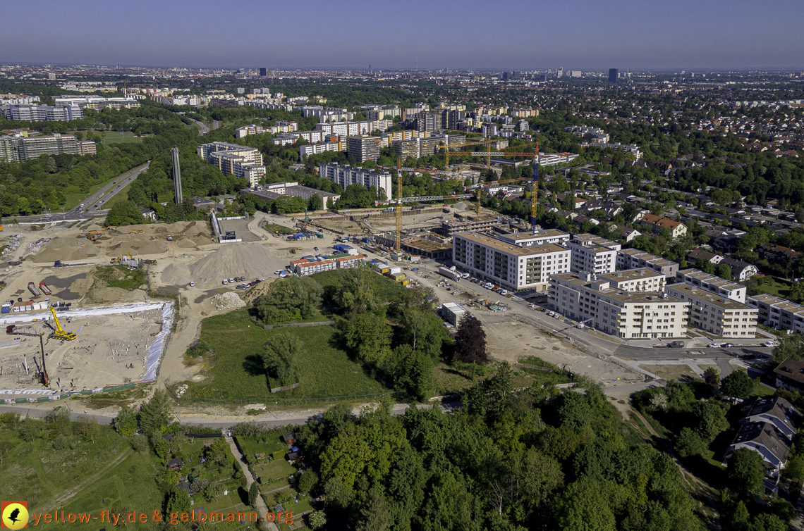 21.05.2021 - Baustelle Alexisquartier udn PAndion Verde in Neuperlach