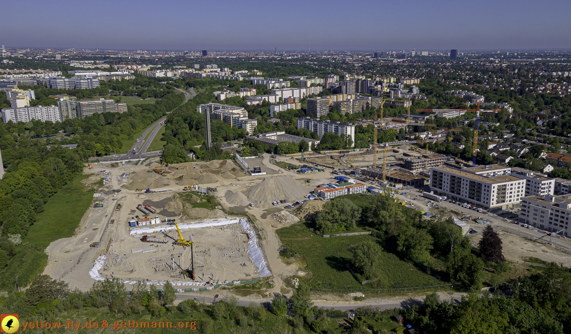 21.05.2021 - Baustelle Alexisquartier udn PAndion Verde in Neuperlach