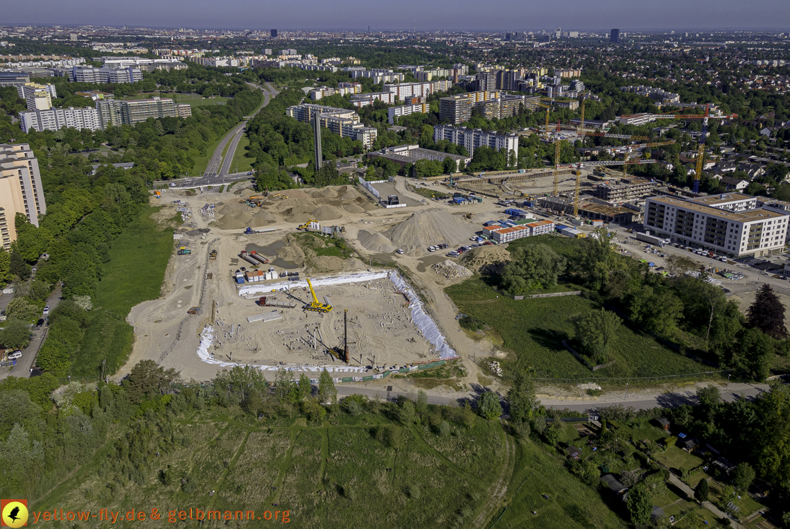 21.05.2021 - Baustelle Alexisquartier udn PAndion Verde in Neuperlach