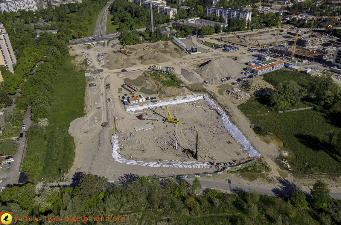 21.05.2021 - Baustelle Alexisquartier udn PAndion Verde in Neuperlach