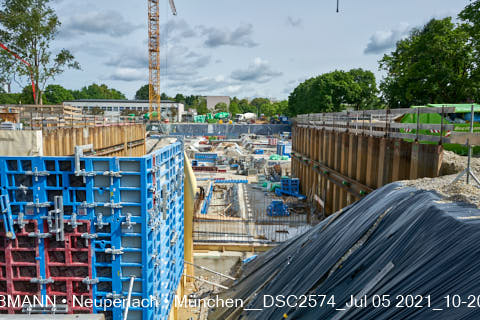 05.07.2021 - neuperlach.org.gelbmann.org zeigt aktuelle Baustellenfotos von der Grundschule am Karl-Marx-Ring in Neuperlach