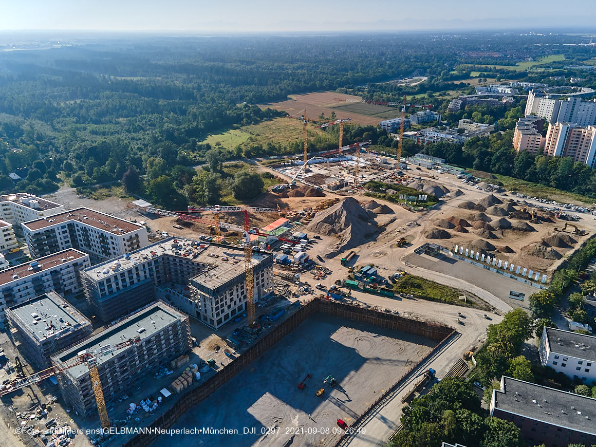 08.09.2021 - Baustelle Pandionveerde in Neuperlach