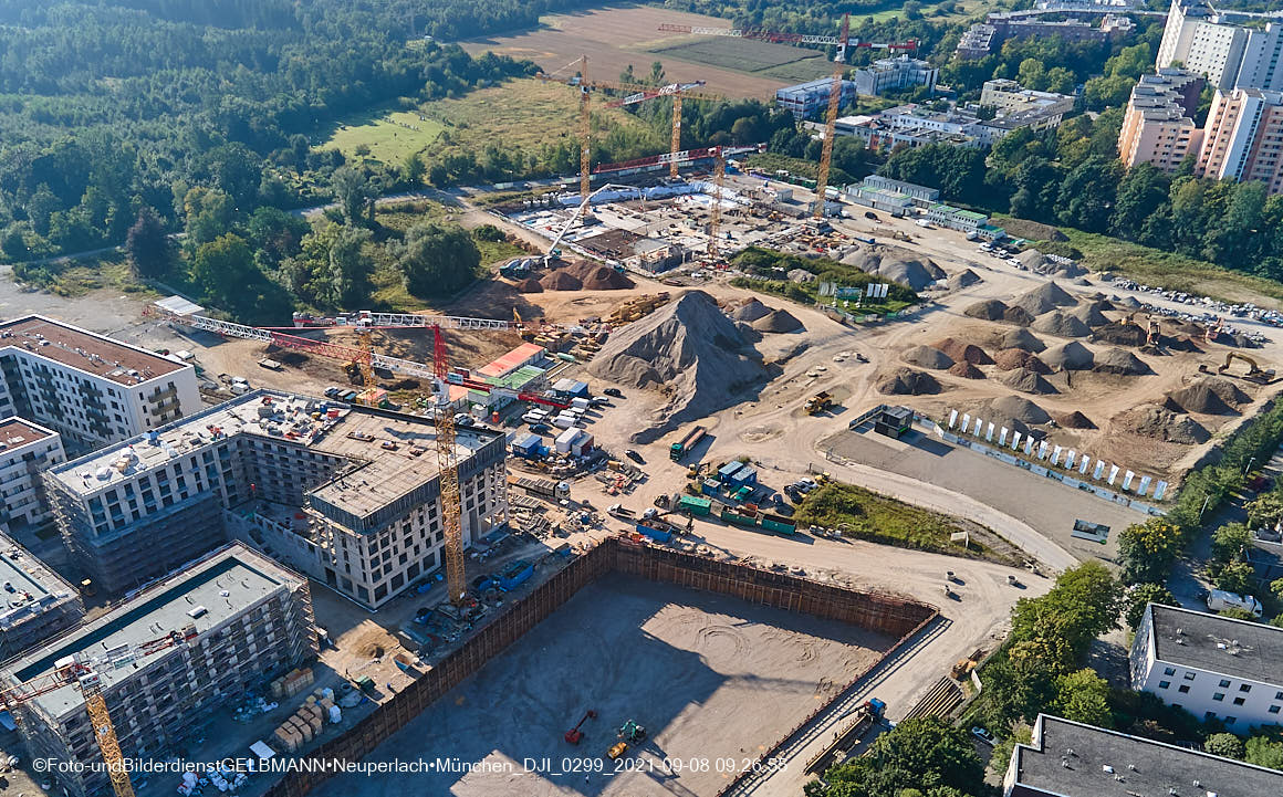 08.09.2021 - Baustelle Pandionveerde in Neuperlach