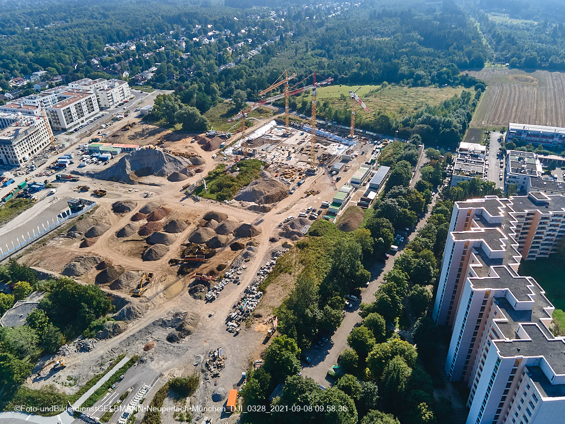 08.09.2021 - Baustelle Pandionveerde in Neuperlach