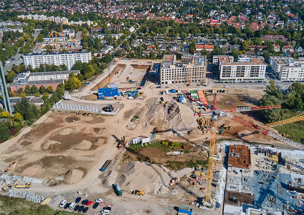 01.10.2021 - Baustelle Pandionverde und Alexisquartier in Neuperlach