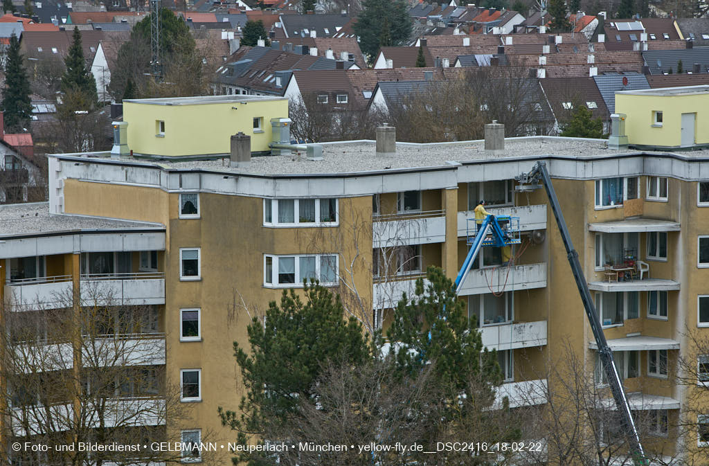 18.02.2022 - Kreissäge an der Großsanierung am Karl-Marx-Ring