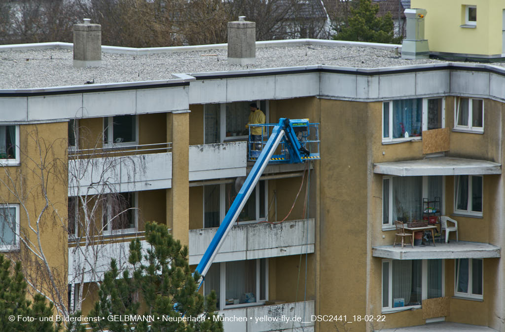 18.02.2022 - Kreissäge an der Großsanierung am Karl-Marx-Ring