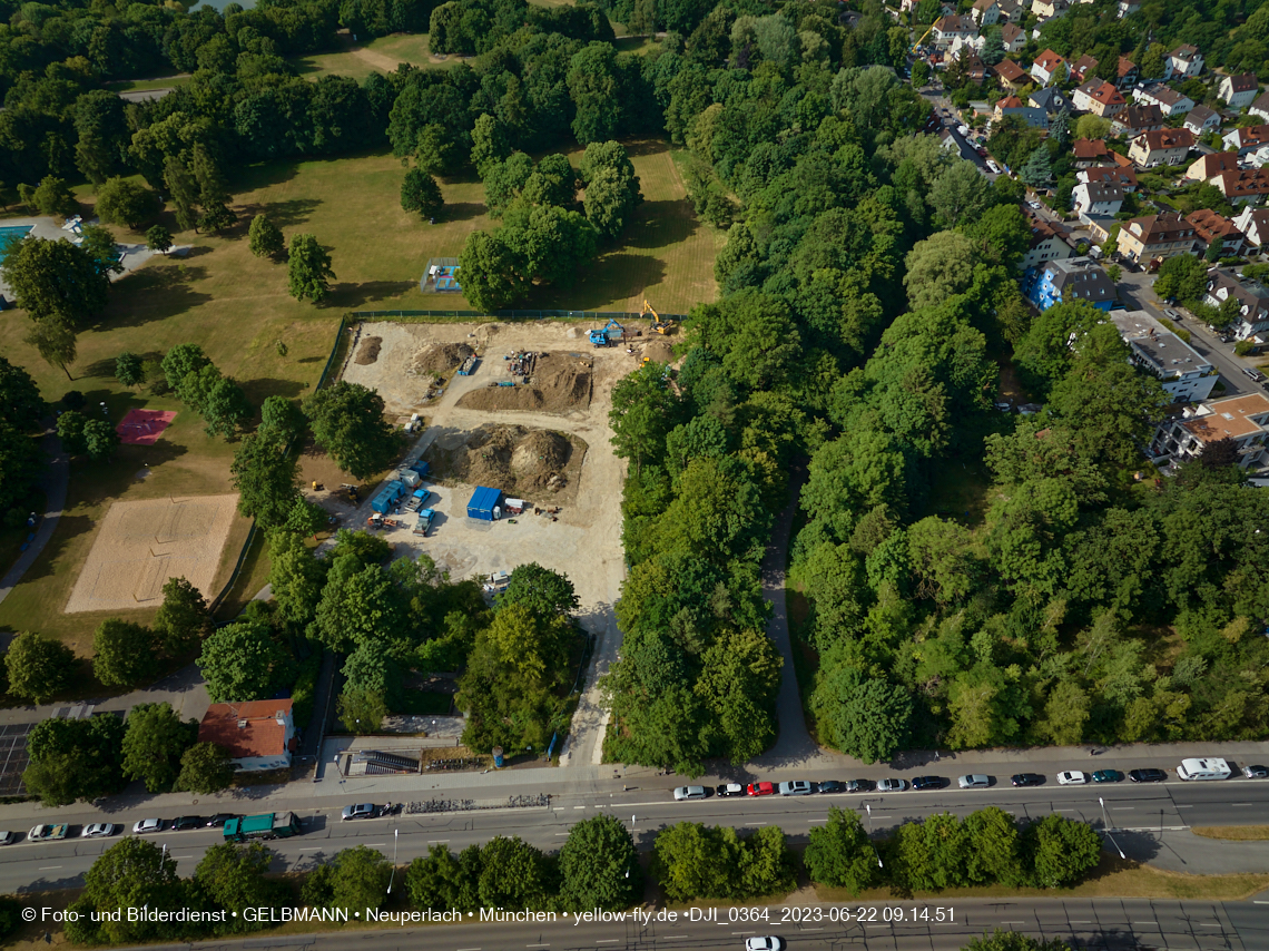 22.06.2023 - Baustelle Geothermie im Michaelibad in Berg am Laim und Neuperlach