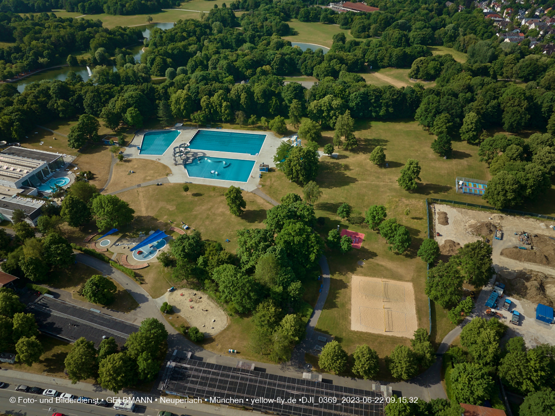 22.06.2023 - Baustelle Geothermie im Michaelibad in Berg am Laim und Neuperlach