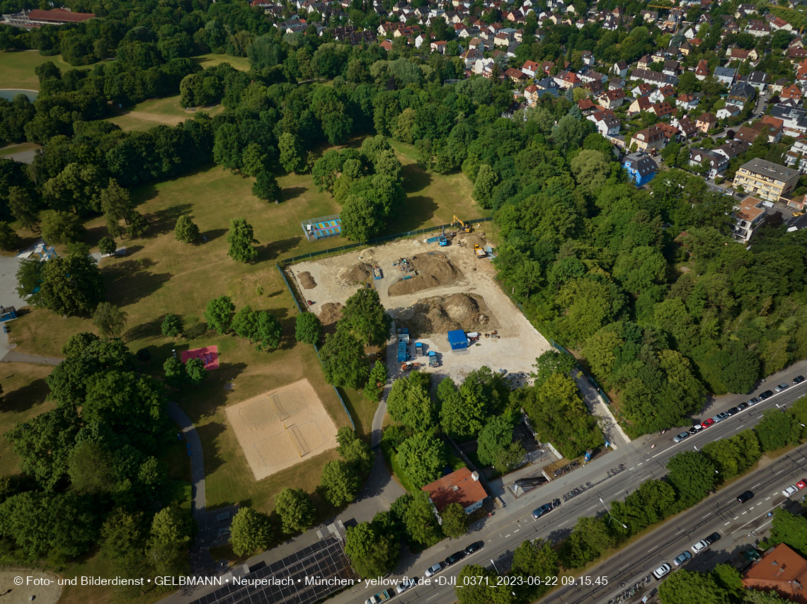 22.06.2023 - Baustelle Geothermie im Michaelibad in Berg am Laim und Neuperlach