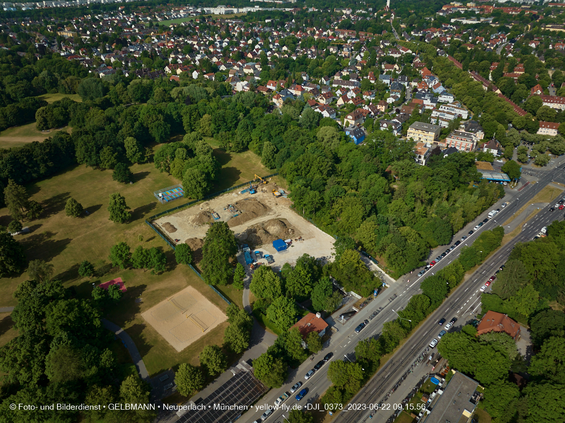22.06.2023 - Baustelle Geothermie im Michaelibad in Berg am Laim und Neuperlach