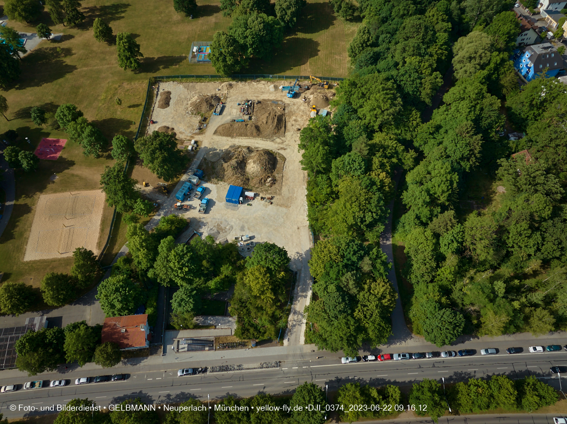 22.06.2023 - Baustelle Geothermie im Michaelibad in Berg am Laim und Neuperlach