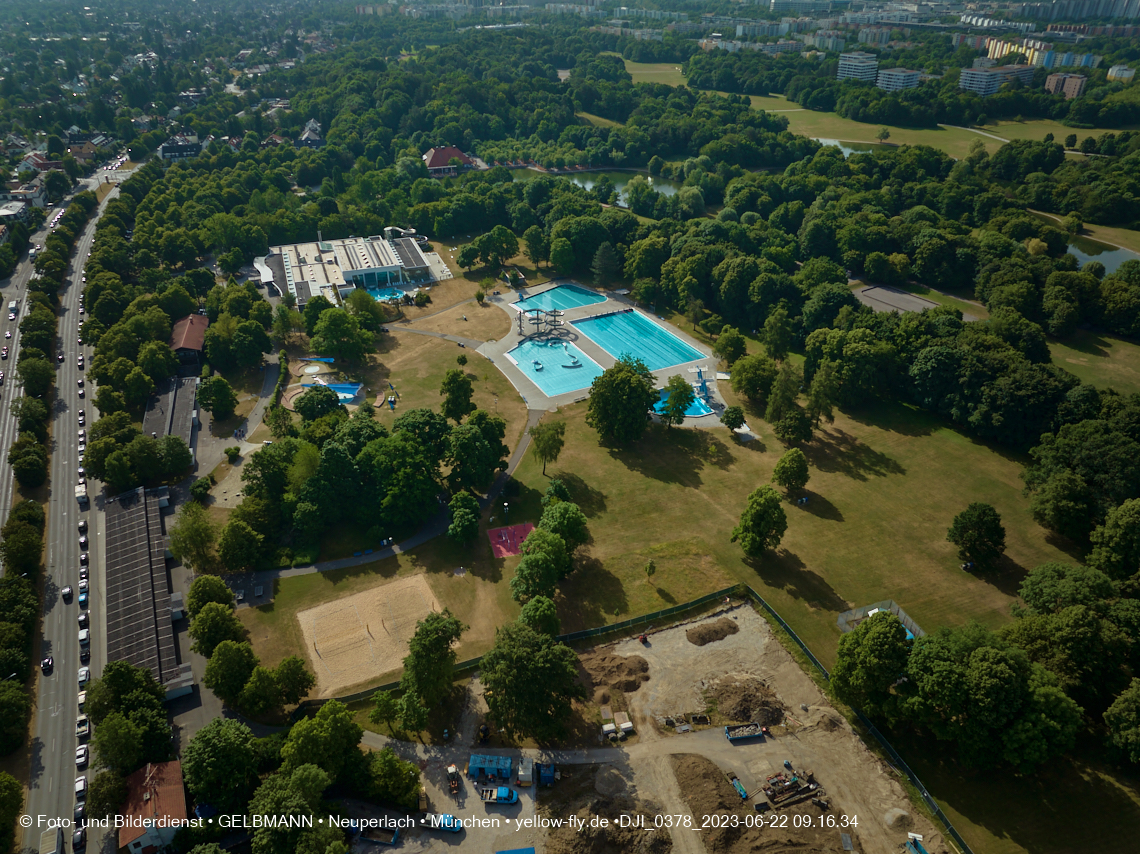 22.06.2023 - Baustelle Geothermie im Michaelibad in Berg am Laim und Neuperlach