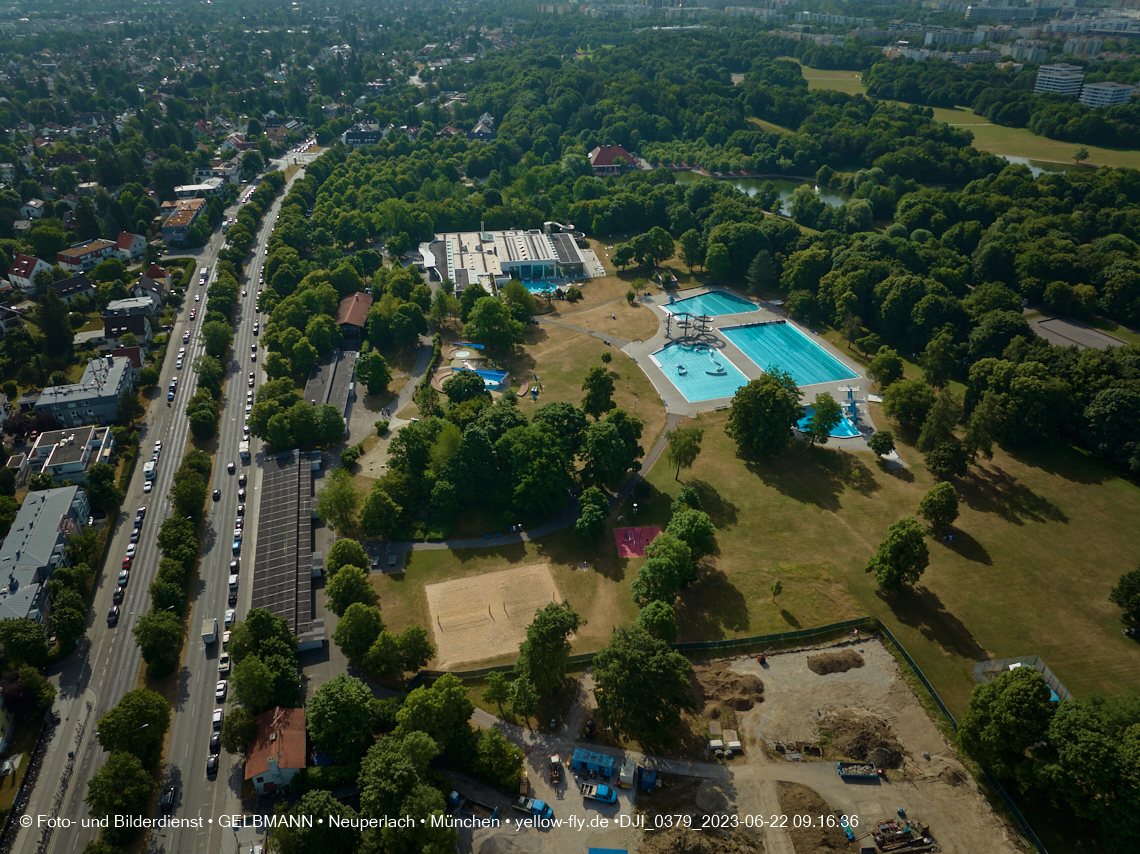 22.06.2023 - Baustelle Geothermie im Michaelibad in Berg am Laim und Neuperlach