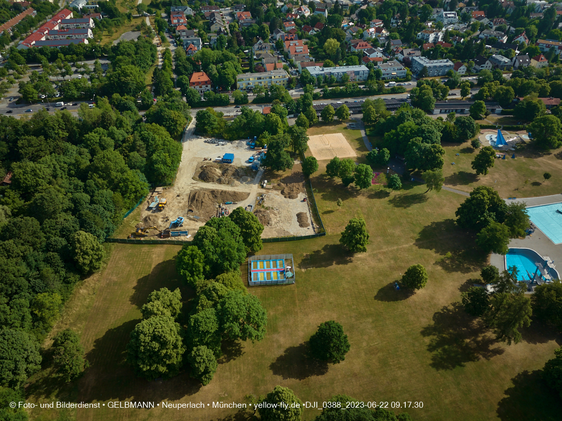 22.06.2023 - Baustelle Geothermie im Michaelibad in Berg am Laim und Neuperlach