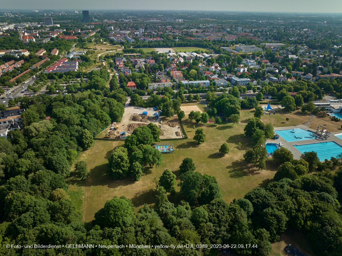 22.06.2023 - Baustelle Geothermie im Michaelibad in Berg am Laim und Neuperlach