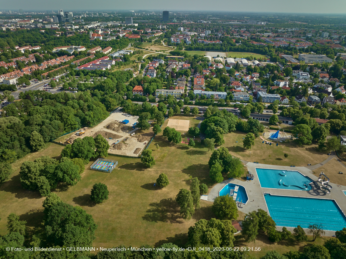 22.06.2023 - Baustelle Geothermie im Michaelibad in Berg am Laim und Neuperlach