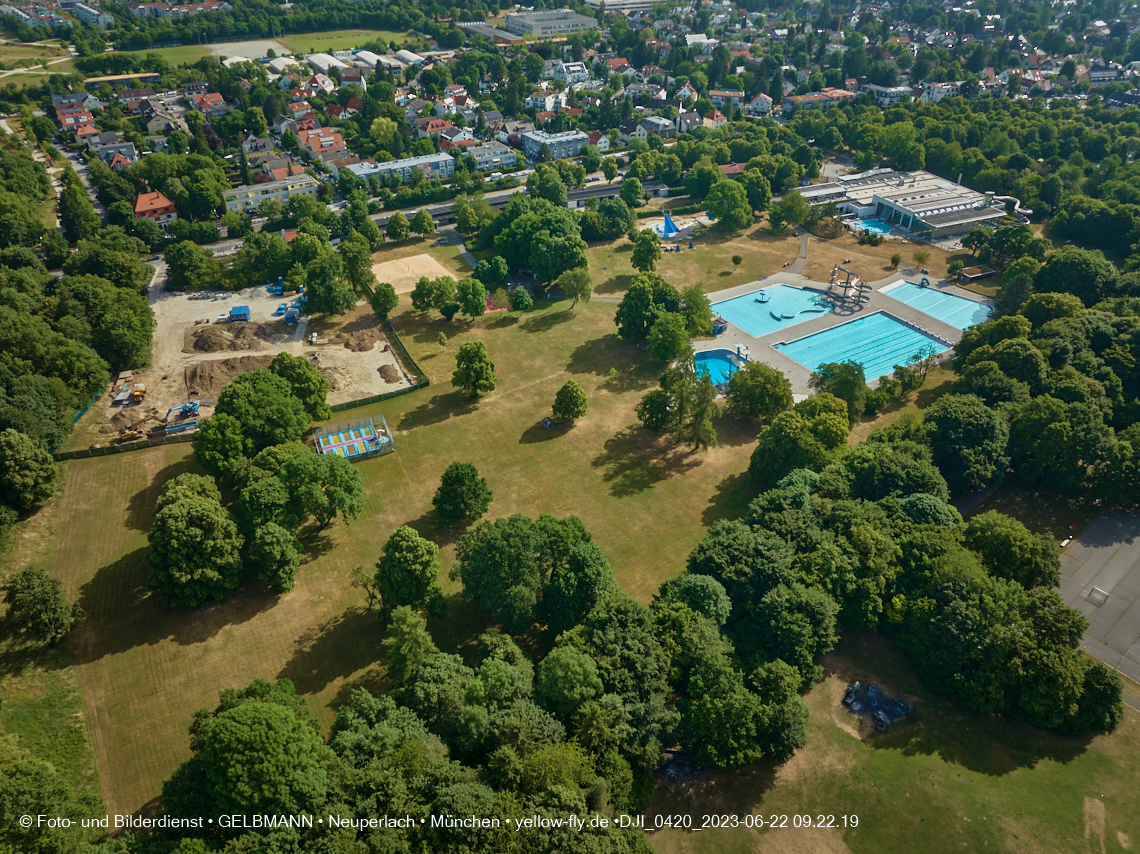 22.06.2023 - Baustelle Geothermie im Michaelibad in Berg am Laim und Neuperlach