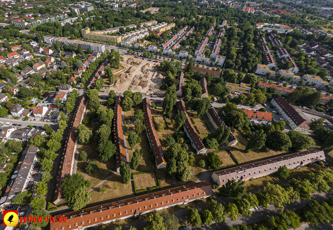 22.06.2023 - Baustelle Maikäfersiedlung zwischen Berg am Laim und Neuperlach