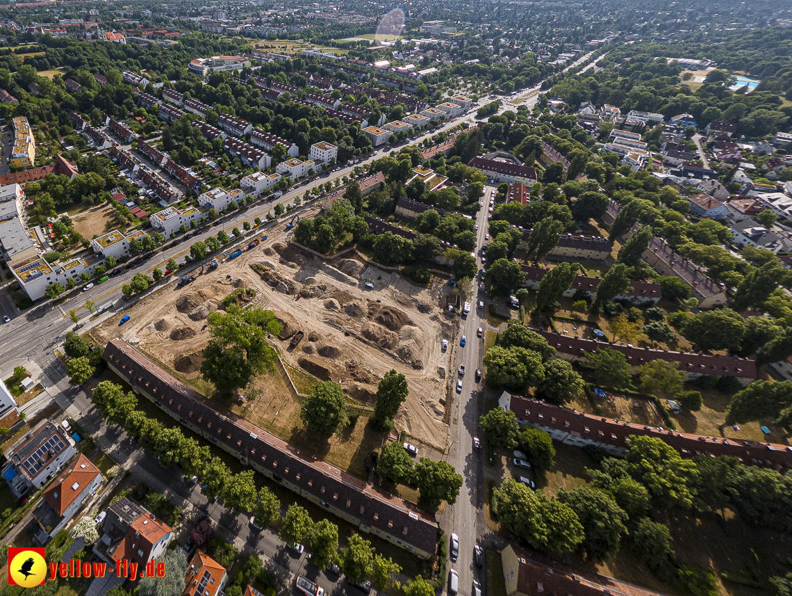 22.06.2023 - Baustelle Maikäfersiedlung zwischen Berg am Laim und Neuperlach