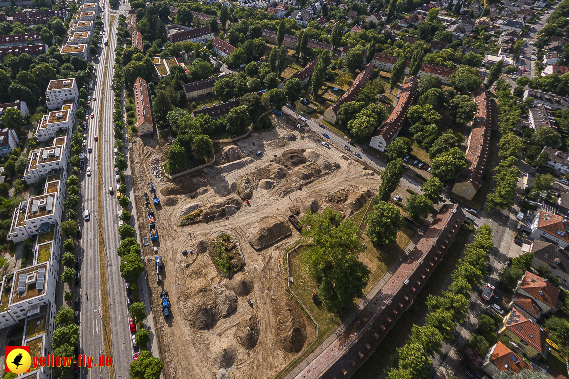 22.06.2023 - Baustelle Maikäfersiedlung zwischen Berg am Laim und Neuperlach