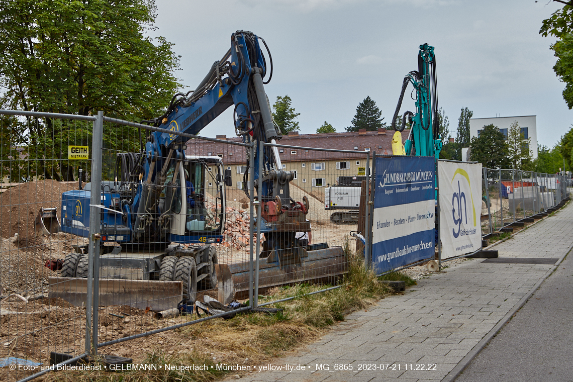 21.07.2023 - Baustelle Maikäfersiedlung in Berg am Laim und Neuperlach