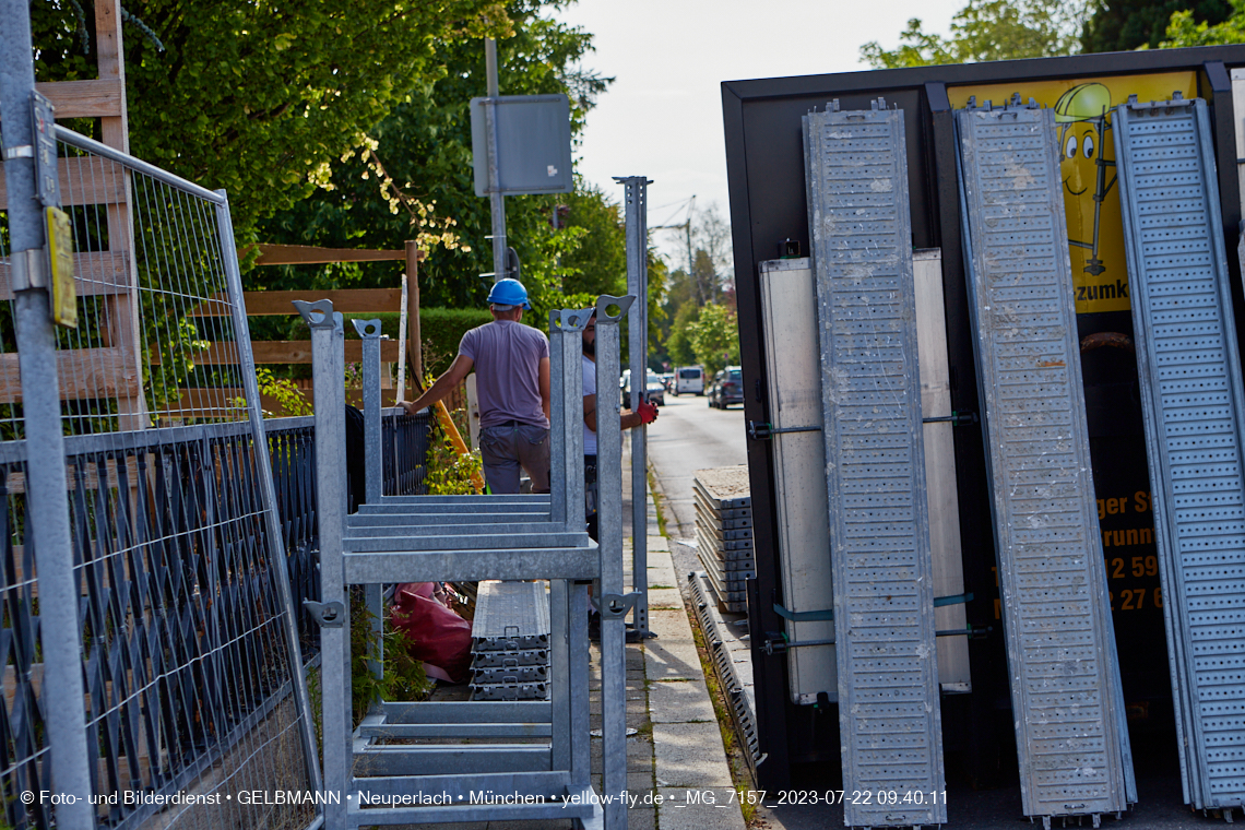 22.07.2023 - die Baustelle Nideralmstraße 16 in Neuperlach