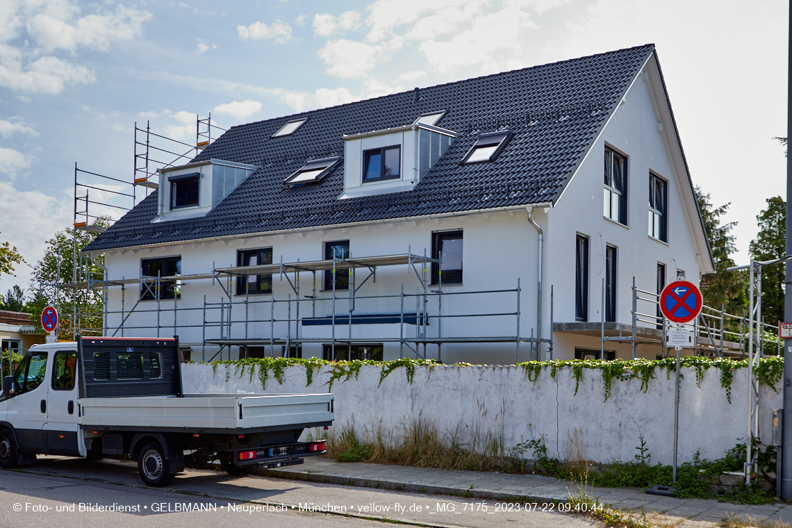 22.07.2023 - die Baustelle Nideralmstraße 16 in Neuperlach