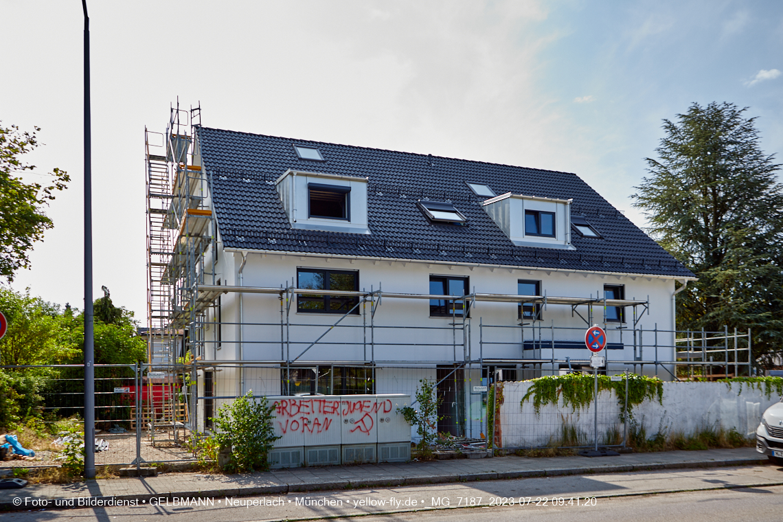 22.07.2023 - die Baustelle Nideralmstraße 16 in Neuperlach